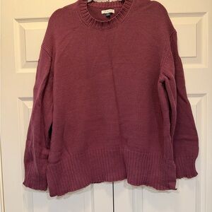 American Eagle Outfitters Maroon Knit Sweater